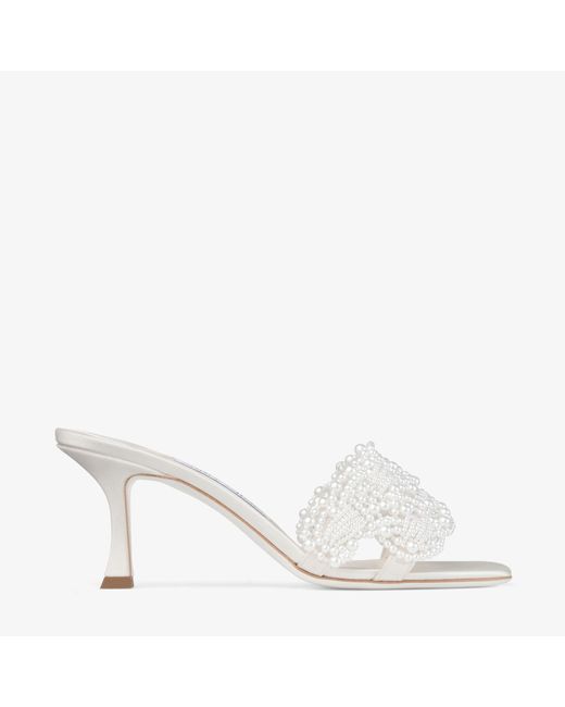 Jimmy Choo White Cary Mule 70