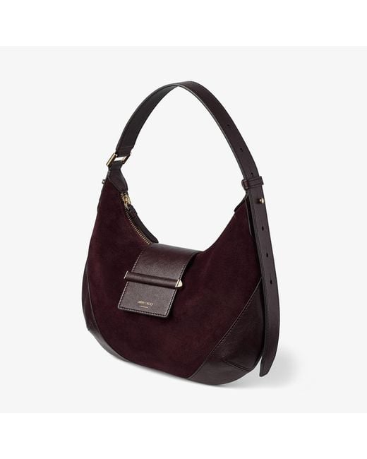 Jimmy Choo Purple Bar Hobo Small