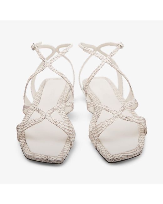 Jimmy Choo White Ayla Flat