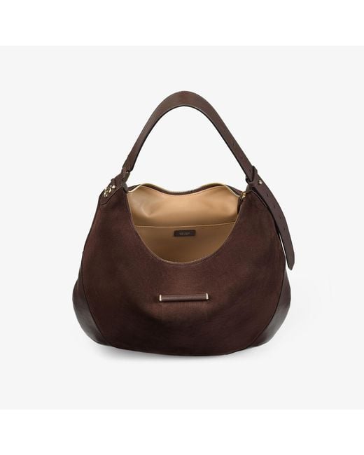 Jimmy Choo Brown Bar Hobo Medium