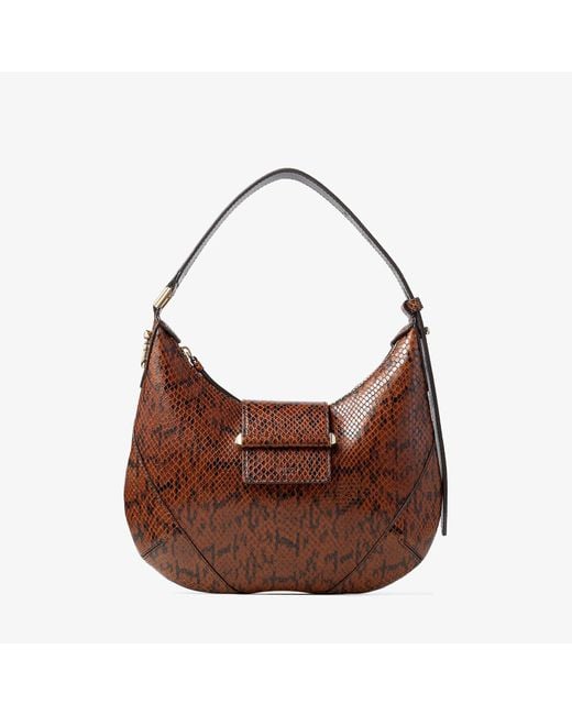 Jimmy Choo Brown Bar Hobo Small