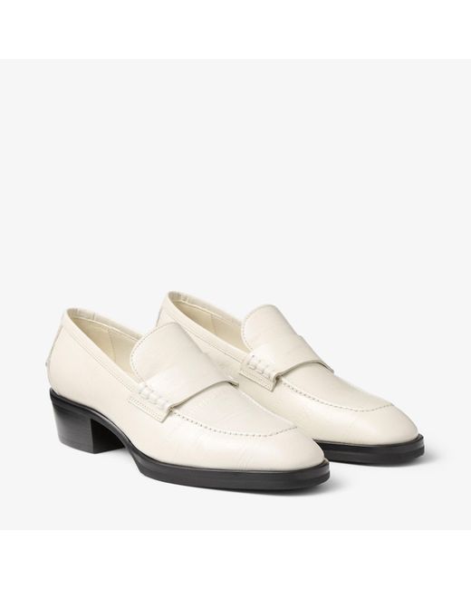 Jimmy Choo White Wilder Loafer F