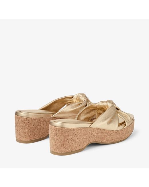 Jimmy Choo Natural Avenue Wedge 50