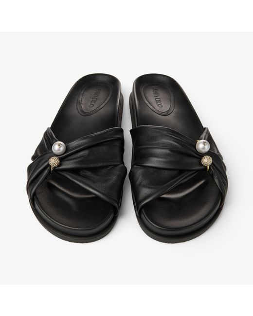 Jimmy Choo Black Rafi Flat