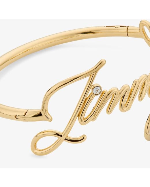 Jimmy Choo Metallic Logo Script Bracelet