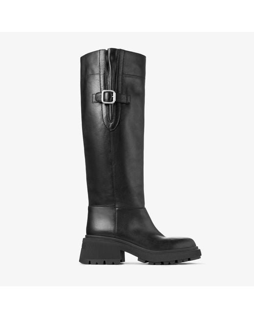 Jimmy Choo Black Tamsin Knee Boot Flat