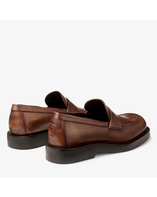 Jimmy Choo Brown Buff Loafer for men