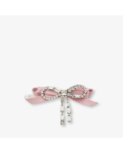 Jimmy Choo Pink Crystal Bow Slide