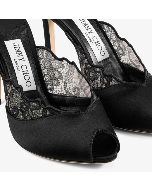 Jimmy Choo Black Brigitte Mule 100