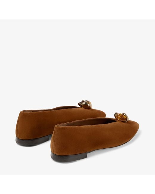 Jimmy Choo Brown Margot Flat