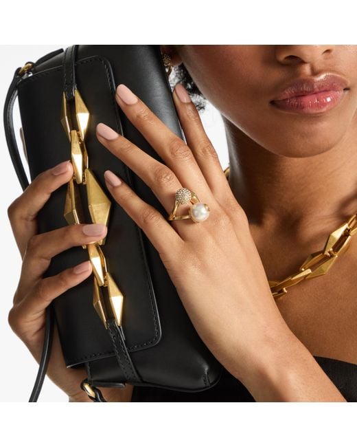 Jimmy Choo Metallic Multi Charm Ring