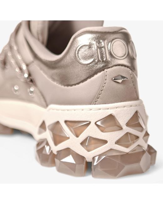 Jimmy Choo Pink Diamond X Leather Sneakers