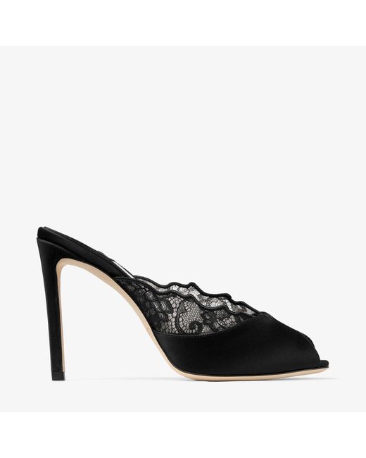Jimmy Choo Black Brigitte Mule 100
