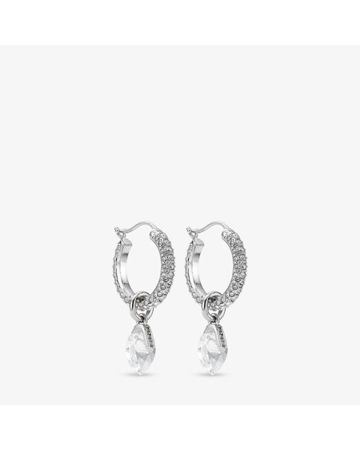 Jimmy Choo White Heart Hoops