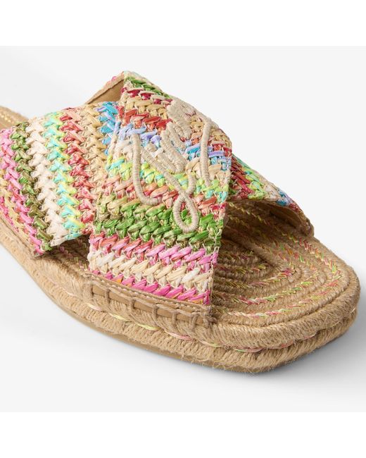 Jimmy Choo Natural Aciel Sandal Flat