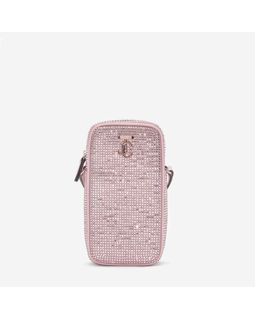 Jimmy Choo Avenue Phone Case Rose/rose/silver One Size Pink