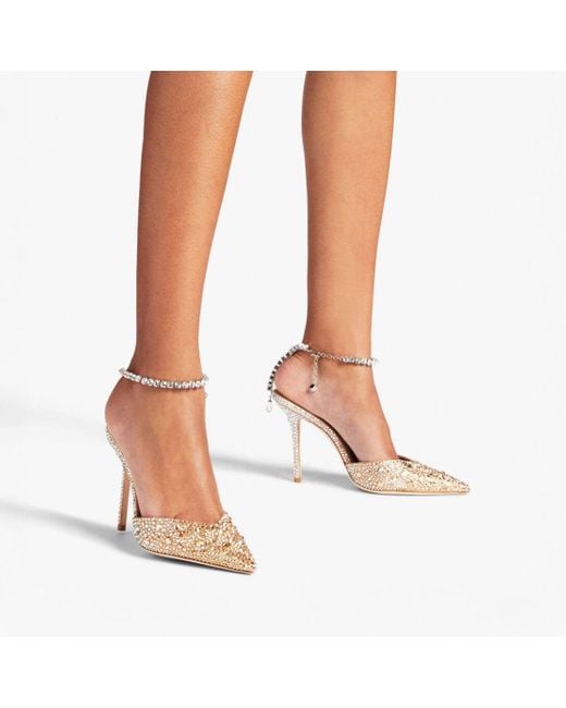 Jimmy Choo Metallic Saeda 100