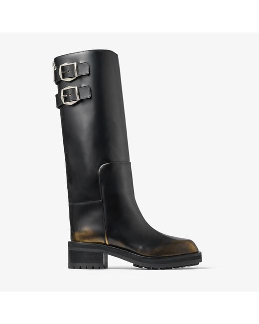 Jimmy Choo Black Brooklyn Knee Boot 50