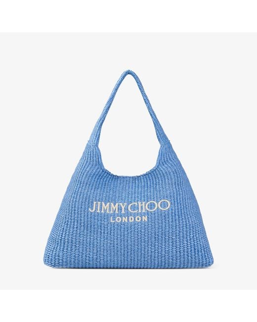 Jimmy Choo Blue Beach Diamond Hobo Large