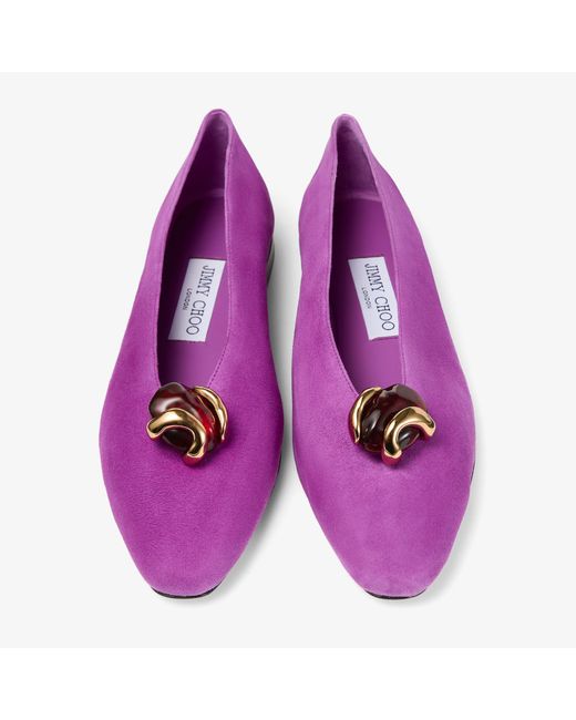 Jimmy Choo Purple Margot Flat