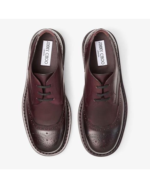 Jimmy Choo Brown Rowan Brogue Derby for men