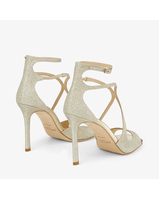 Jimmy Choo Metallic Azia 95 Glitter-Embellished Sandals