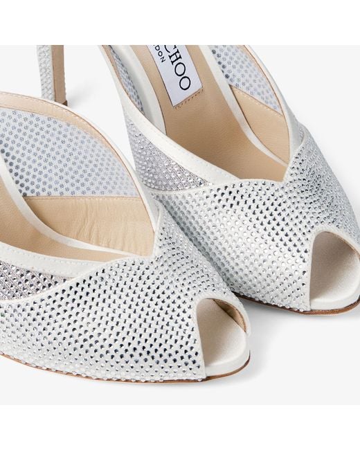 Jimmy Choo White Brigitte Mule 100