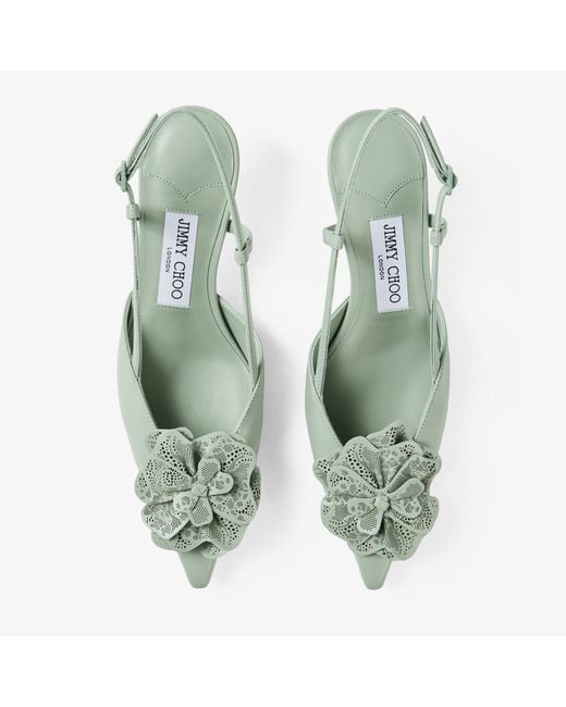 Jimmy Choo Green Mimmi Sling Back 50