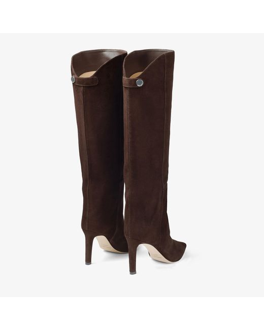 Jimmy Choo Brown Alizze Knee Boot 85