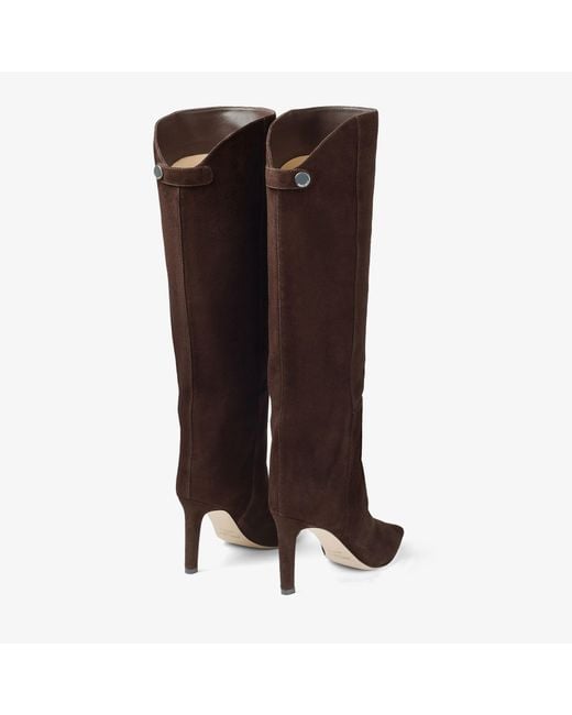 Jimmy Choo Brown Alizze Knee Boot 85