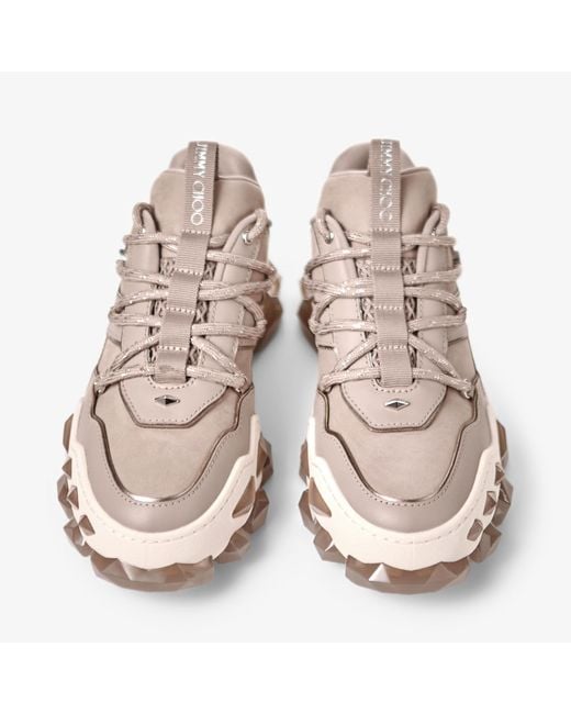Jimmy Choo Pink Diamond X Leather Sneakers