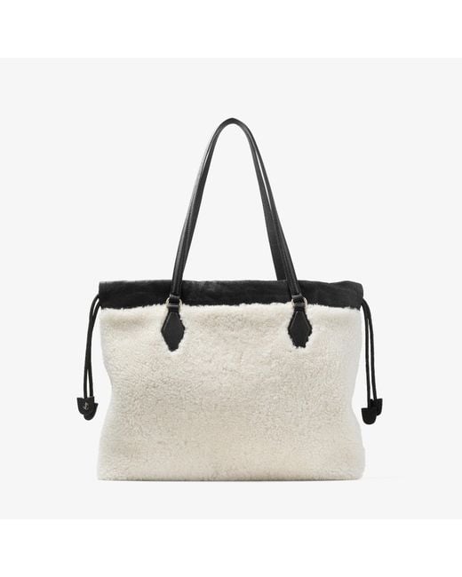 Jimmy Choo Natural Drawstring Tote Medium