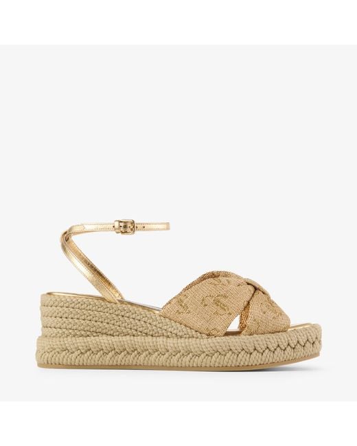 Jimmy Choo Natural Aella Wedge 60