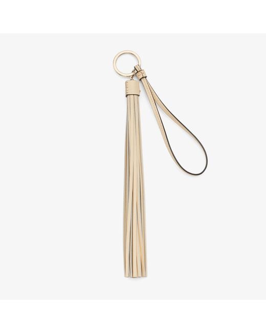 Jimmy Choo White Tassle Keyring Charm