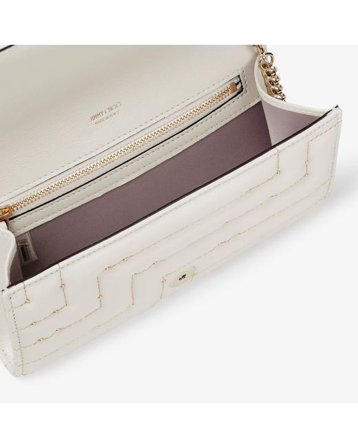 Jimmy Choo Natural Avenue Wallet With Chain