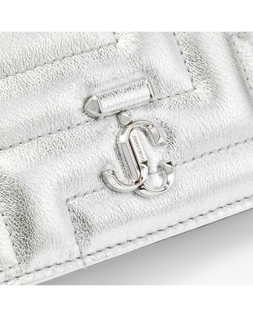 Jimmy Choo Metallic Hanne Quilted-leather Purse