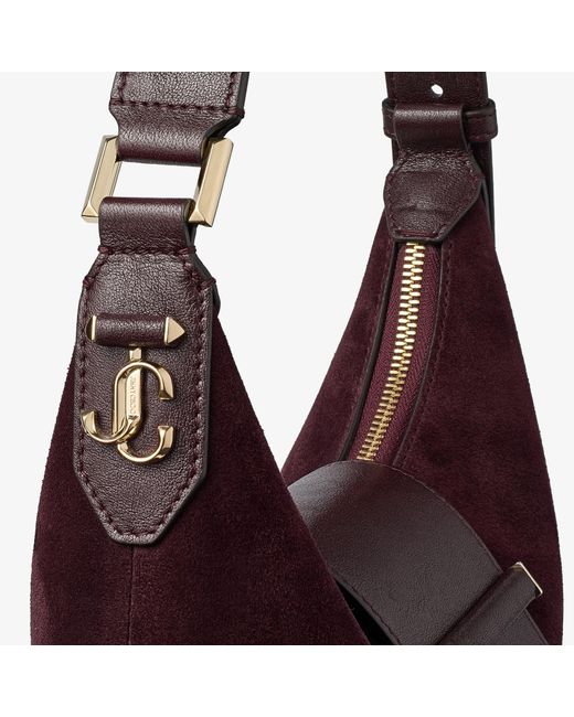 Jimmy Choo Purple Bar Hobo Small