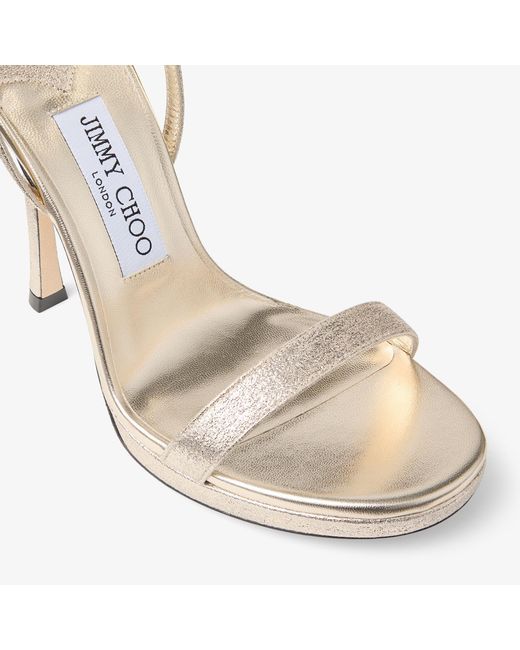 Jimmy Choo White Moza Platform 120