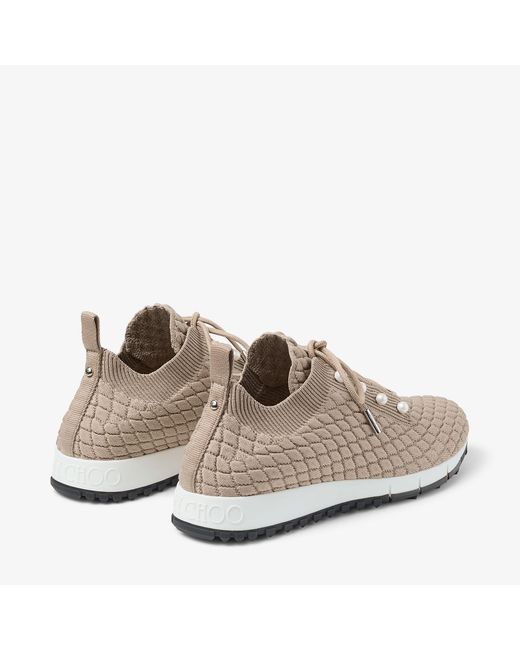 Jimmy Choo Natural Veles Knitted Sneakers