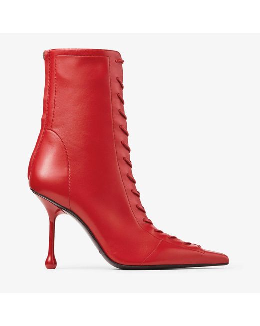 Jimmy Choo Red Scarlett Ankle Boot 95