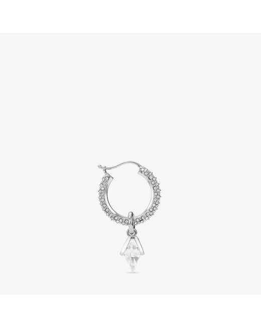 Jimmy Choo White Heart Hoops
