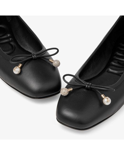 Jimmy Choo Black Elme Leather Flat