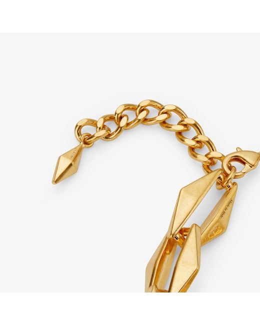 Jimmy Choo Metallic Diamond Chain Necklace