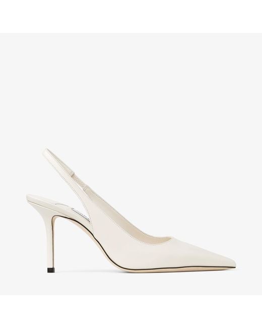 Jimmy Choo White Love Sling Back 85