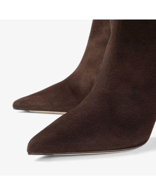 Jimmy Choo Brown Alizze Knee Boot 85