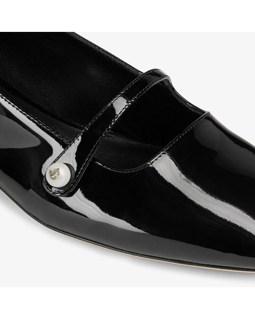 Jimmy Choo Black Elisa Ballerina Leather Ballet Flats