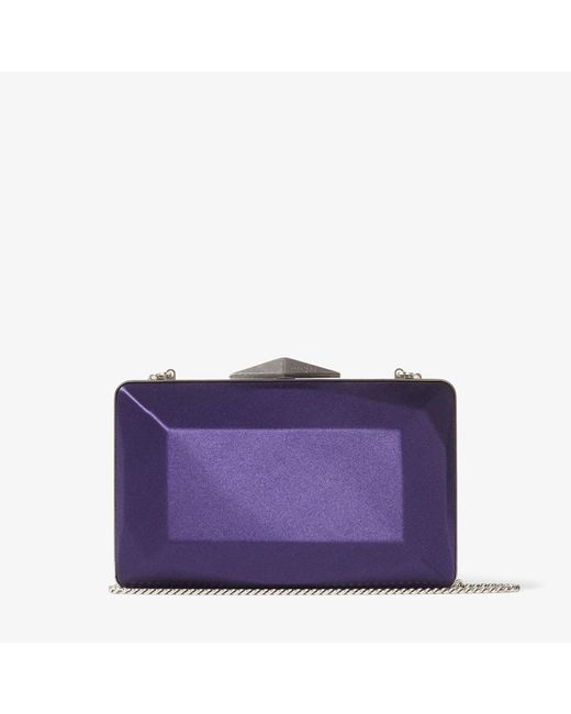 Jimmy Choo Purple Diamond Box Clutch