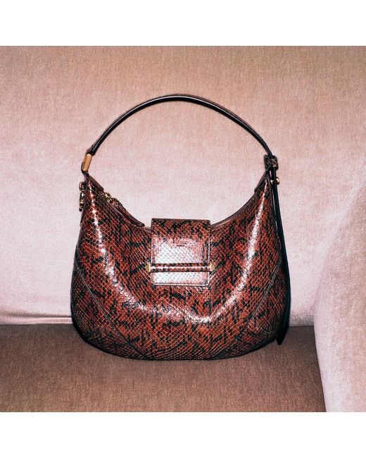 Jimmy Choo Brown Bar Hobo Small