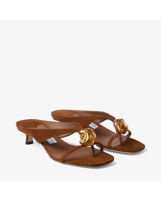 Jimmy Choo Brown Emeri Stone