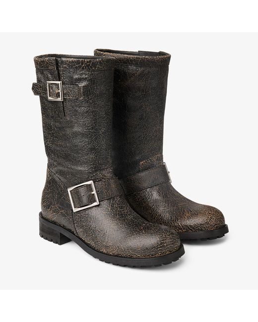Jimmy Choo Black Biker Mid